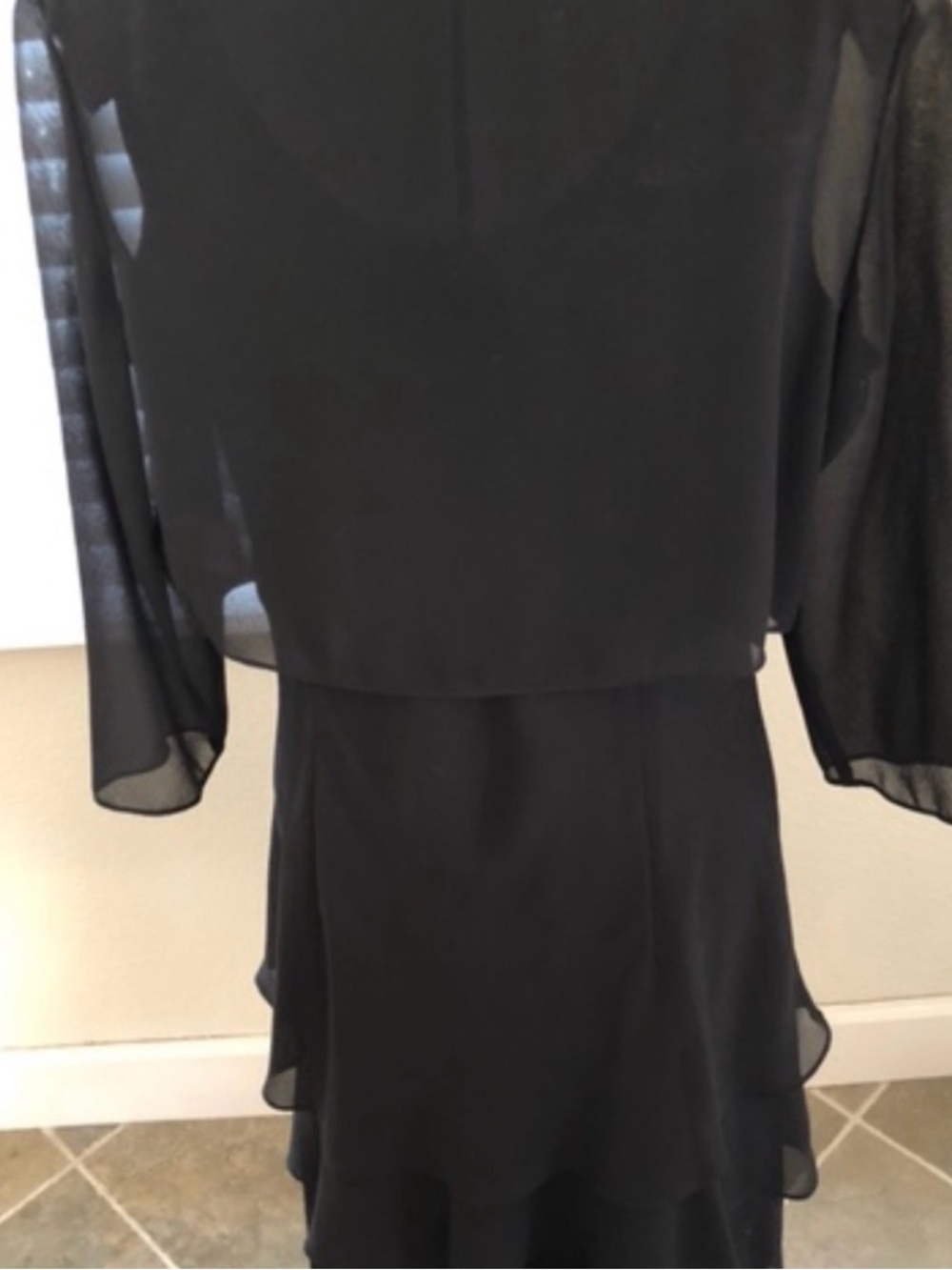 R & M Collection Womens 2 Piece Layered Dress and Bolero Jacket Beaded size 16 - Picture 6 of 9